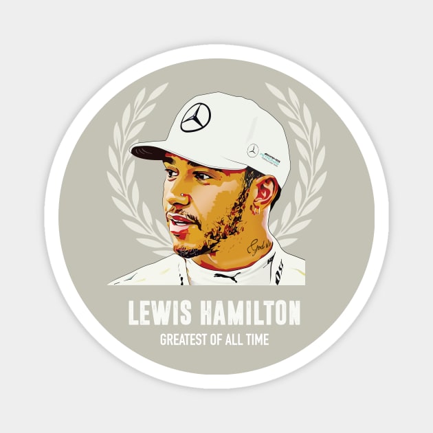 Lewis Hamilton - Greatest of All Time Magnet by MoviePosterBoy